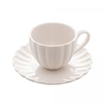 Conjunto-2-Xicaras-de-Cafe-de-Porcelana-com-Pires-Petala-Branco-Matt-90ml-Wolff