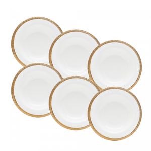 Conjunto 6 Pratos Fundos de Porcelana Paddy 22cm x 10cm - Wolff
