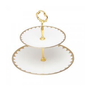 Prato Duplo para Doces de Porcelana EGG 19cm/27cm x 24cm - Wolff