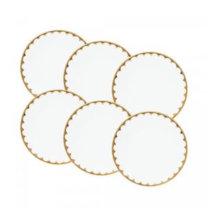 Conjunto 6 Pratos Rasos de Porcelana EGG 27cm - Wolff