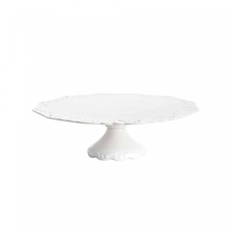 Prato-para-Bolo-de-Porcelana-Durable-Porcelain-com-Pe-Alto-Relevo-30cm-x-9cm-Wolff