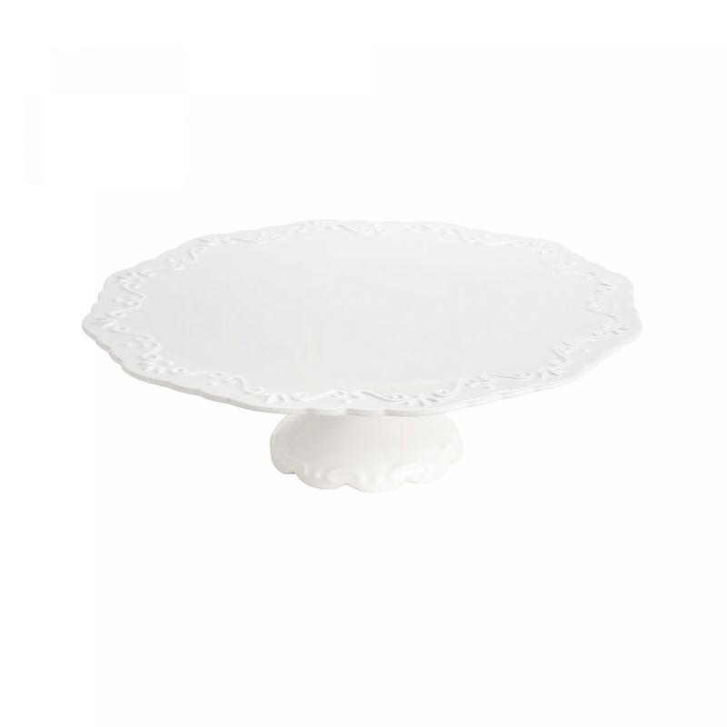 Prato-para-Bolo-de-Porcelana-Durable-Porcelain-com-Pe-Alto-Relevo-21cm-x-9cm-Wolff