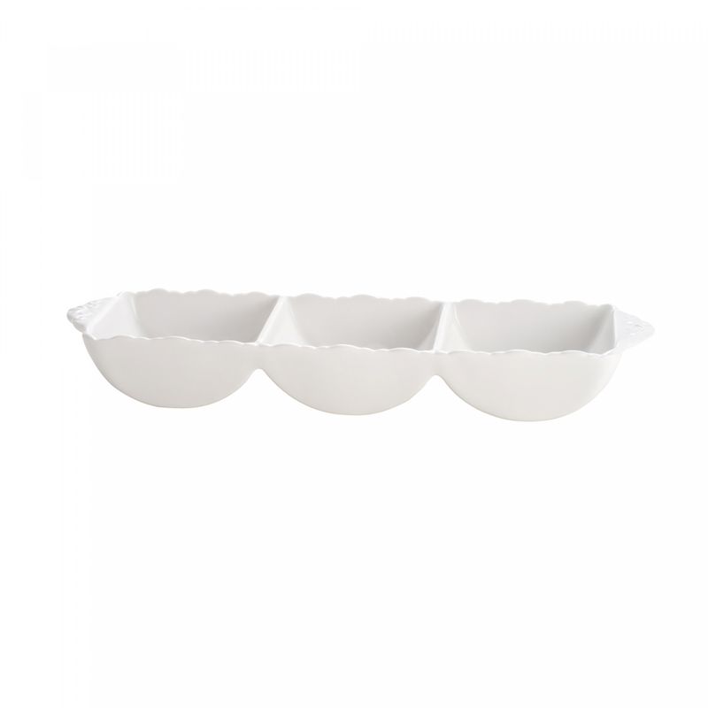 Petisqueira-Tripla-de-Porcelana-Durable-Porcelain-Alto-Relevo-33cm-x-10cm-x-5cm-Wolff