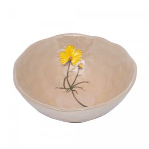 Bowl Decorativo de Cerâmica Flor Sortido Trento 13cm x 13cm x 4cm - Wolff