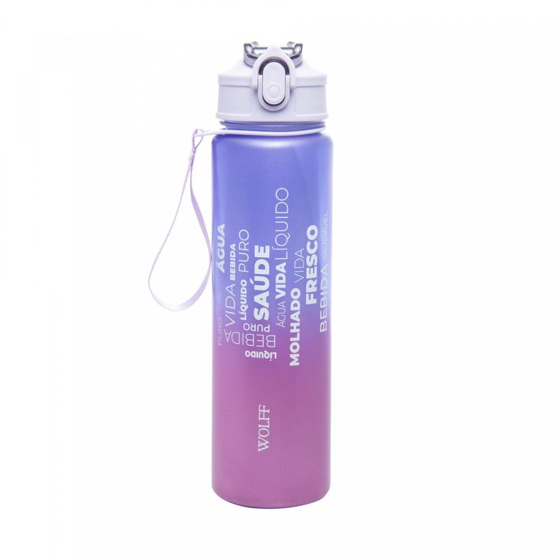 Conjunto-3-Garrafas-Squeeze-de-Policarbonato-Degrade-Cintilante-Roxo-Wolff
