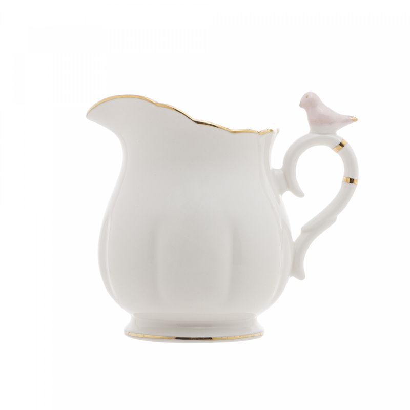 Leiteira-de-Porcelana-Birds-Branco-230ml-Wolff