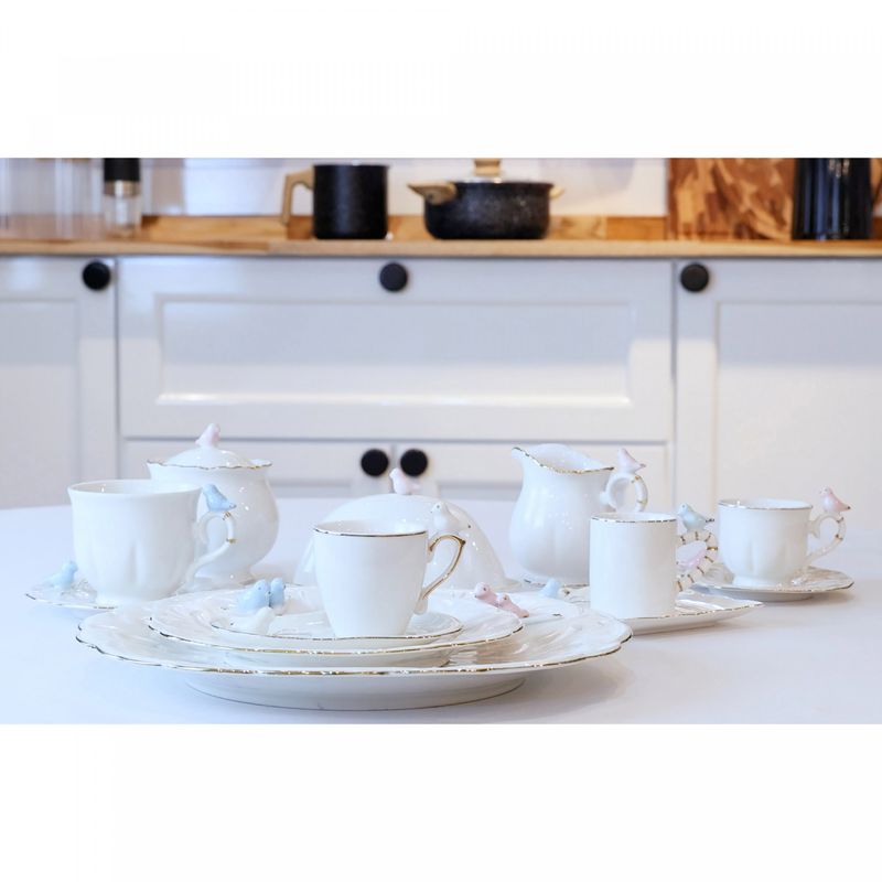 Leiteira-de-Porcelana-Birds-Branco-230ml-Wolff