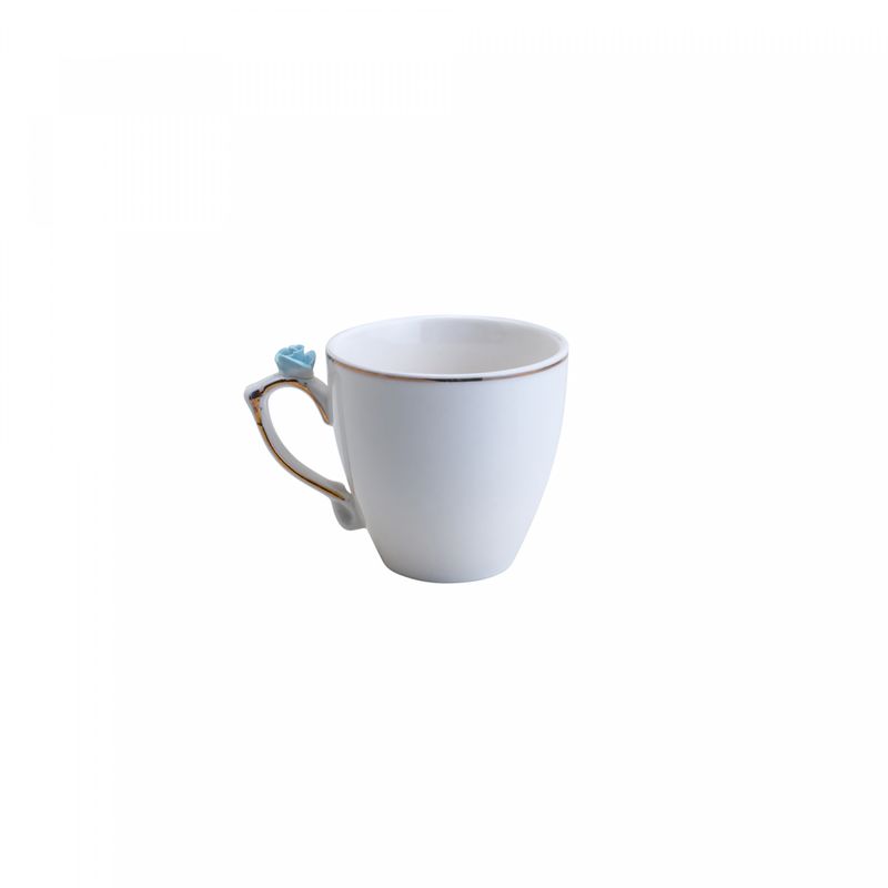 Conjunto-6-Xicaras-de-Cafe-de-Porcelana-Flower-Design-Plate-Branco-90ml-Wolff