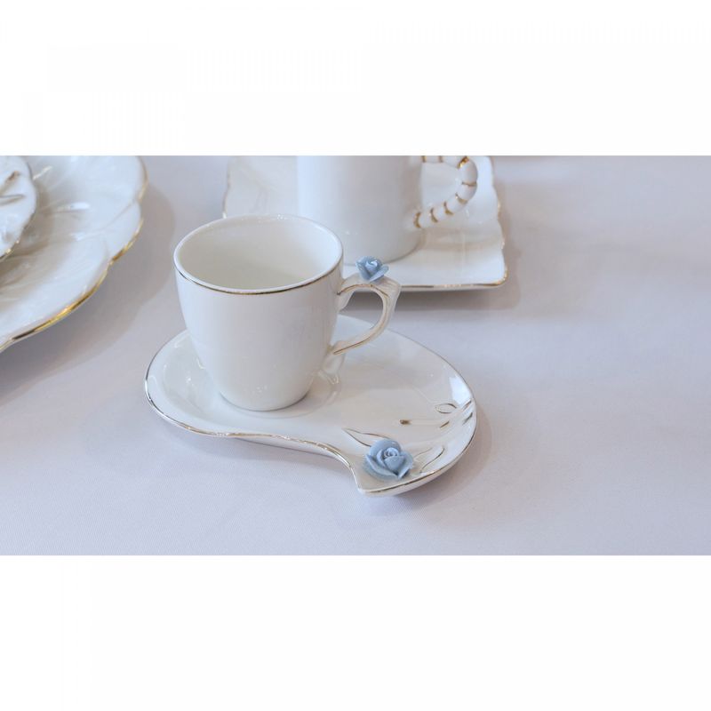 Conjunto-6-Xicaras-de-Cafe-de-Porcelana-Flower-Design-Plate-Branco-90ml-Wolff