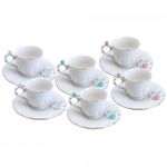 Conjunto-6-Xicaras-de-Cafe-de-Porcelana-Flower-Round-Plate-Branco-100ml-Wolff