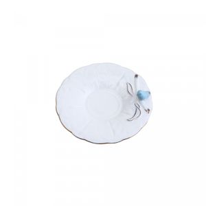 Conjunto 6 Xícaras de Café de Porcelana Birds Round Plate 100ml - Wolff