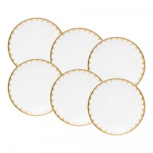 Conjunto 6 Pratos Fundos de Porcelana Egg 22cm x 4cm - Wolff