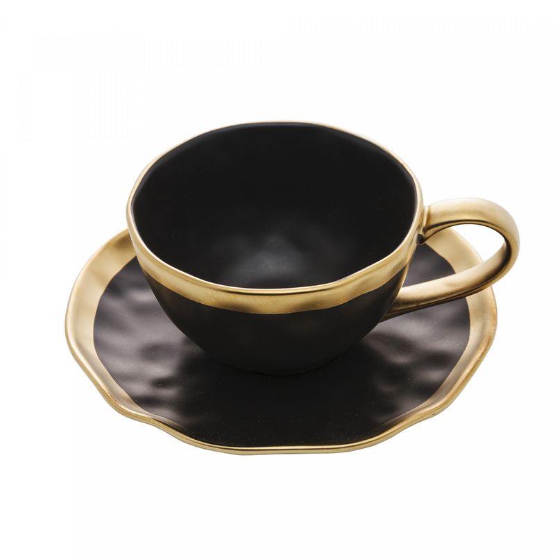 Xicara-de-Cha-De-Porcelana-Dubai-Preto-E-Dourado-200ml-Wolff