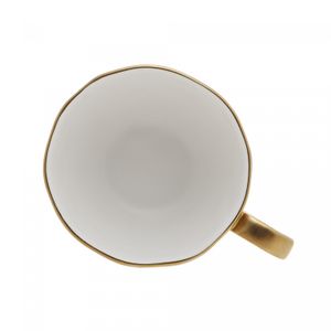 Xícara de Café Dubai 90ml Branco e Dourado 90ML Porcelana - Wolff