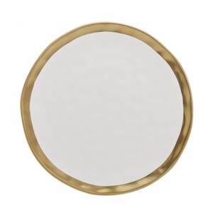 Prato para Sobremesa de Porcelana Dubai Branco e Dourado 21cm x 2cm - Wolff