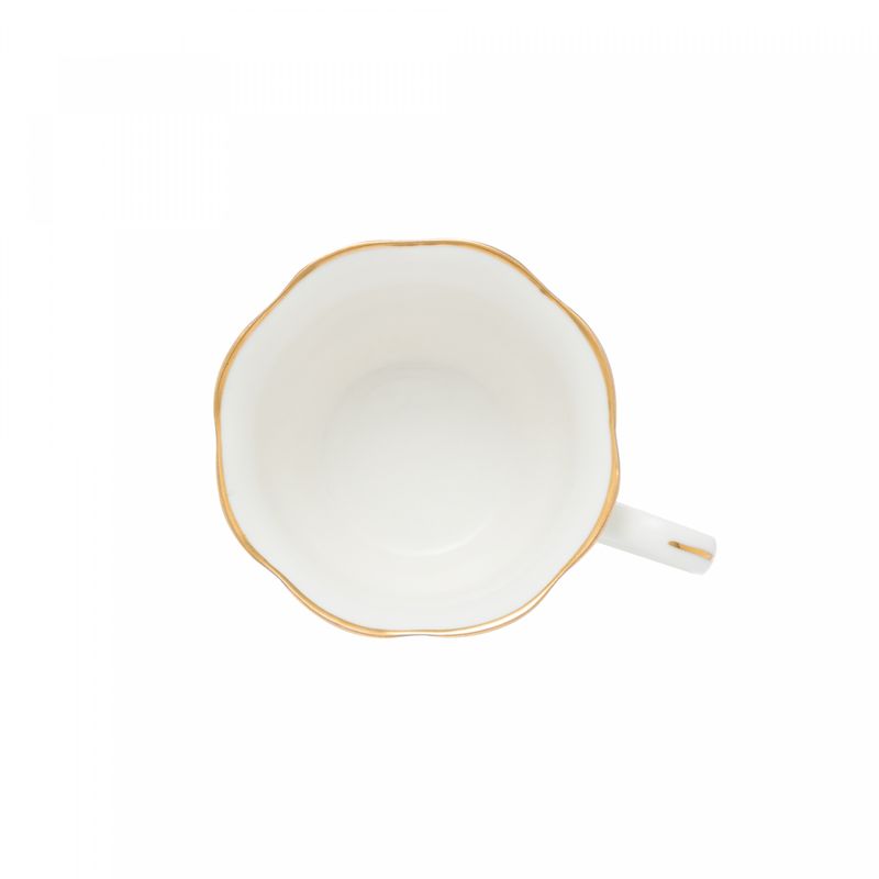 Conjunto-6-Xicaras-de-Cha-de-Porcelana-com-Pires-Maldivas-Branco-com-Fio-de-Ouro-180ml-Wolff
