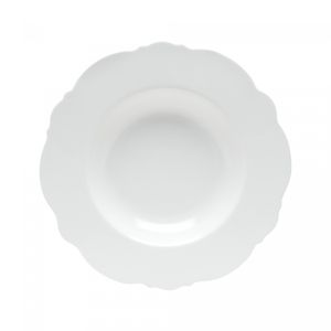 Conjunto 6 Pratos Fundos de Porcelana Maldivas Branco 23cm x 3,5cm - Wolff