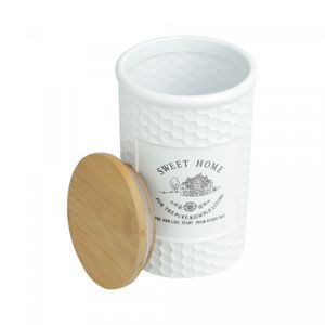 Pote de Cerâmica Sweet Home Branco 1L - Wolff