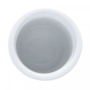 Pote de Cerâmica com Suporte Branco 8cm x 8,5cm x 11cm - Wolff