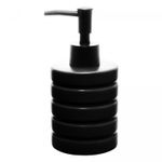 Porta-Sabonete-Liquido-de-Ceramica-Gomos-Preto-340ml-Wolff