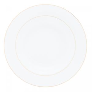 Aparelho de Jantar 30 Peças para Chá de Porcelana Mônaco Branco com Fio Dourado - Wolff