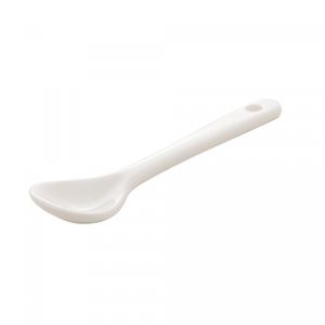 Conjunto 4 Molheiras com Suporte de Bambu e Colher Branco 16cm x 16cm x 13cm - Wolff