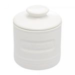 Manteigueira-Francesa-de-Ceramica-com-Tampa-Branca-Matte-8cm-x-8cm-x-9cm-Wolff