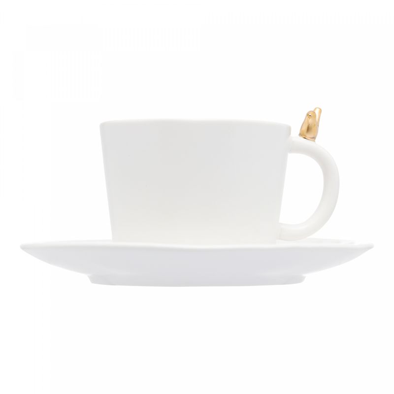 Conjunto-2-Xicaras-de-Cha-de-Ceramica-Colibri-com-Pires-Branco-170ml-Wolff