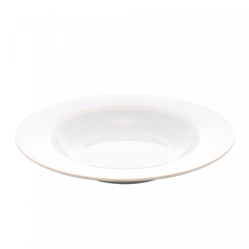 Conjunto-6-Pratos-Fundos-de-Porcelana-com-Borda-Dourada-Monaco-Branco-215cm-Wolff