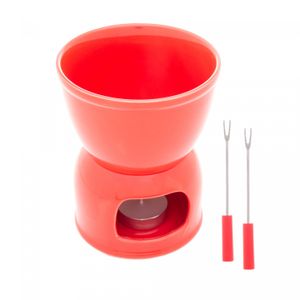 Aparelho de Fondue 6 Peças para Duas Pessoas Vermelho 400ml - Wolff