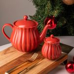 Bule-de-Cha-de-Porcelana-Petala-Vermelho-Matt-950ml-Wolff