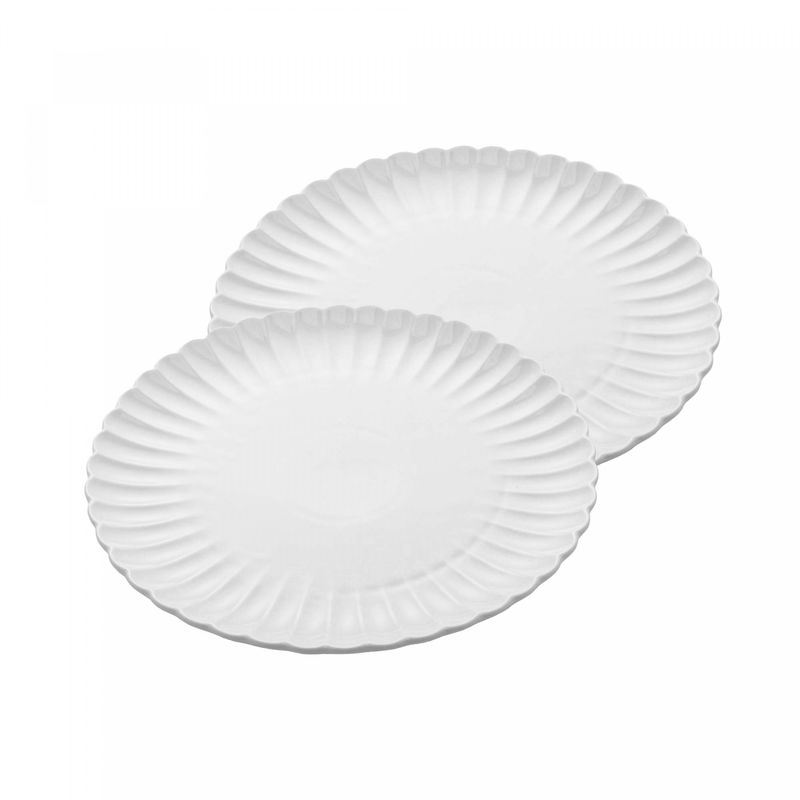 Conjunto-2-Pratos-Rasos-de-Porcelana-Petala-Branco-Matt-25-cm-Wolff