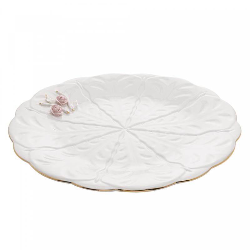 Prato-para-Sobremesa-de-Porcelana-Dubai-Preto-e-Dourado-21-cm-Wolff