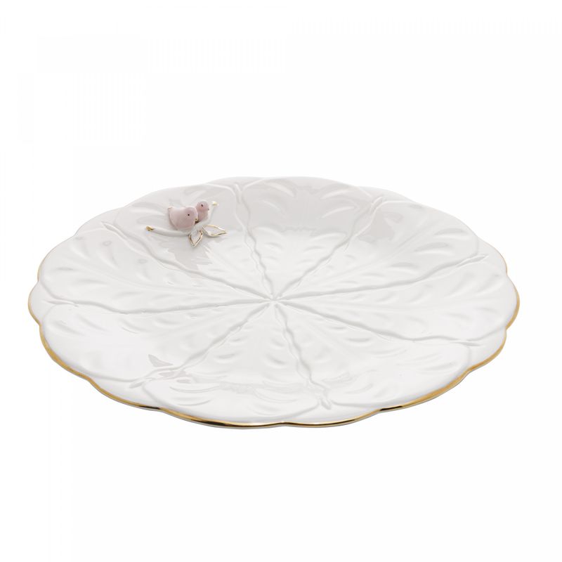 Prato-para-Bolo-de-Porcelana-Birds-30-cm-Wolff