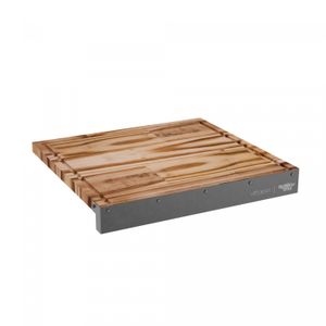 Tábua de Bancada de Madeira Pinus com Aço Inox Arpege 40cm x 40cm x 6,5cm - Woodart