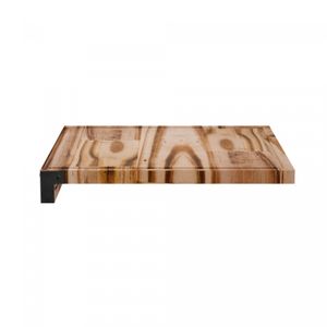 Tábua de Bancada de Madeira Pinus com Aço Inox Arpege 40cm x 40cm x 6,5cm - Woodart