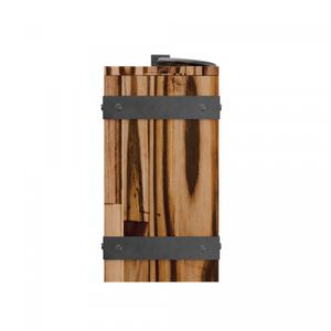Pote de Madeira Pinus com Alça Argola de Aço Inox Grannus 19,5cm x 10cm x 10cm - Woodart