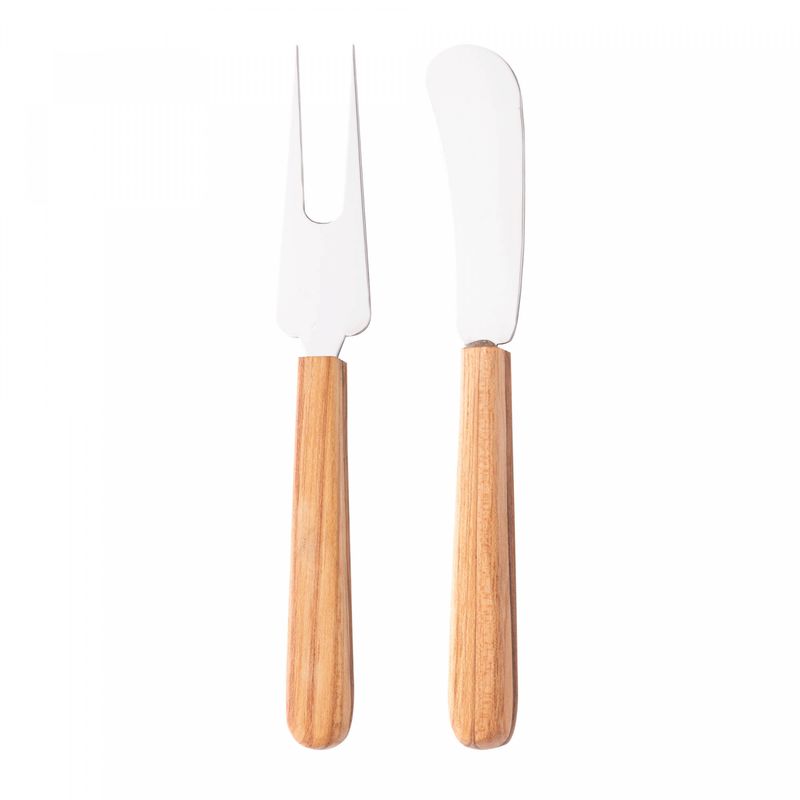 Conjunto-4-Talheres-para-Petiscos-de-Aco-Inox-com-Cabo-de-Madeira-Teca-15cm-x-15cm-Woodart