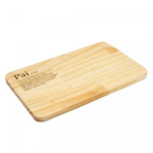 Tábua para Corte de Madeira Pinus Dia dos Pais 35cm x 22cm x 1,5cm - Woodart