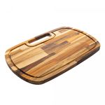 Tabua-de-Corte-de-Madeira-Teca-com-Alca-Lateral-Barbecue-45cm-x-30cm-x-2cm-Wolff-Craft