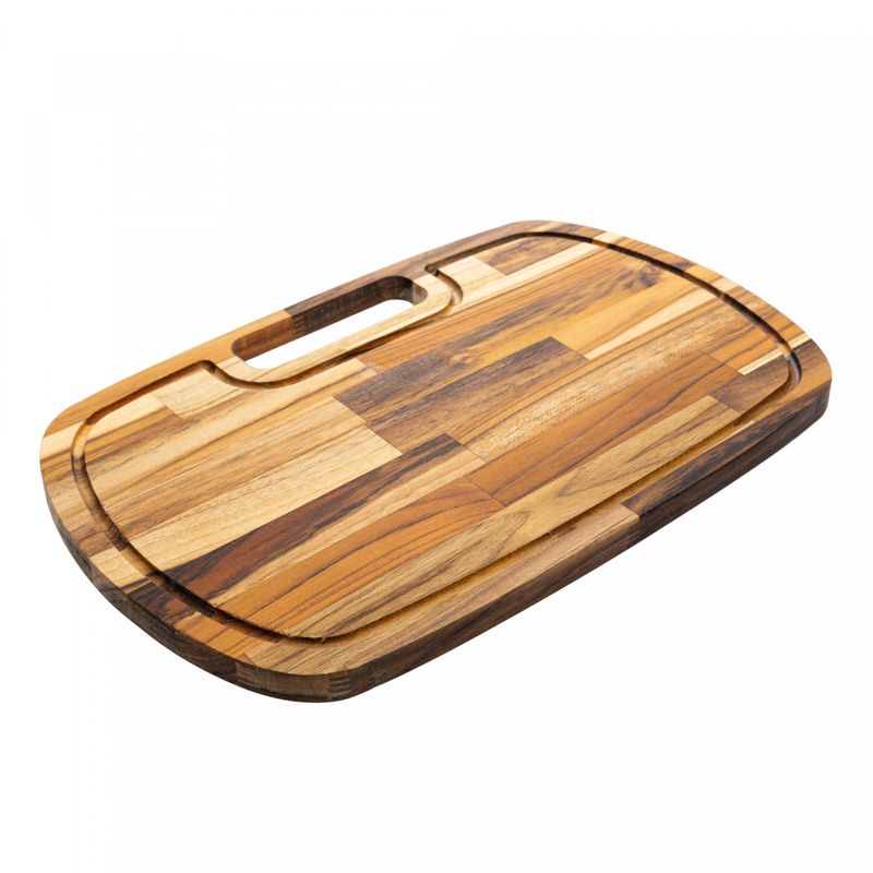 Tabua-de-Corte-de-Madeira-Teca-com-Alca-Lateral-Barbecue-45cm-x-30cm-x-2cm-Wolff-Craft