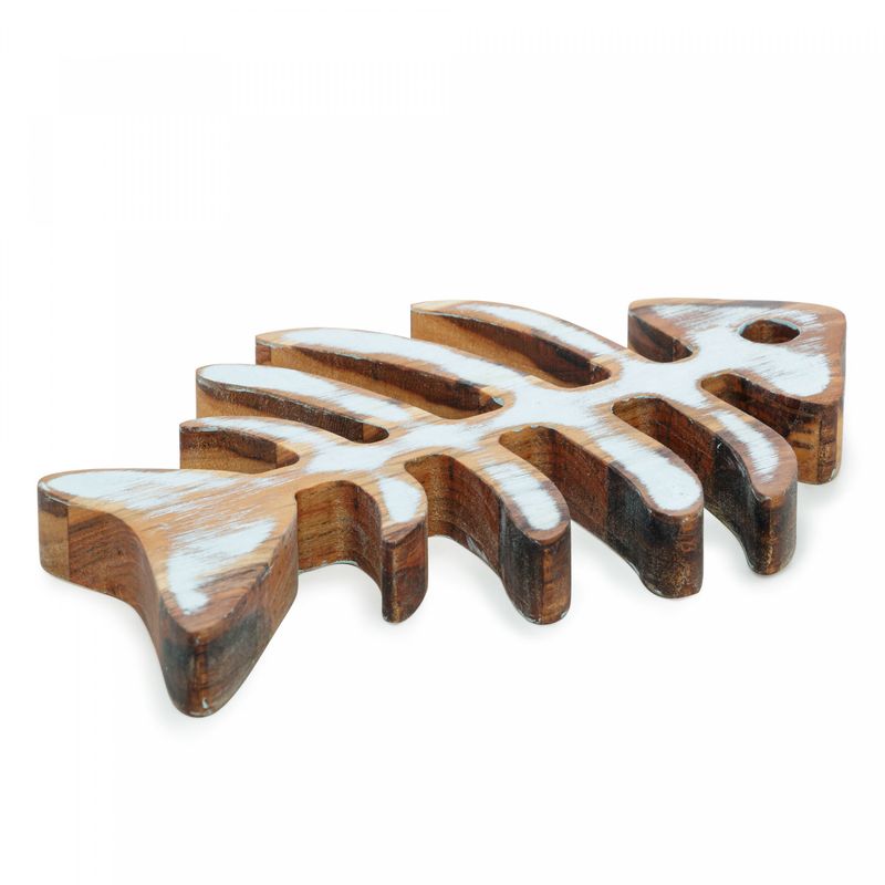 Conjunto-2-Descansos-para-Panela-em-Madeira-Teca-Peixe-Noronha-Azul-22cm-x-14cm-x-2cm-Wolff-Craft