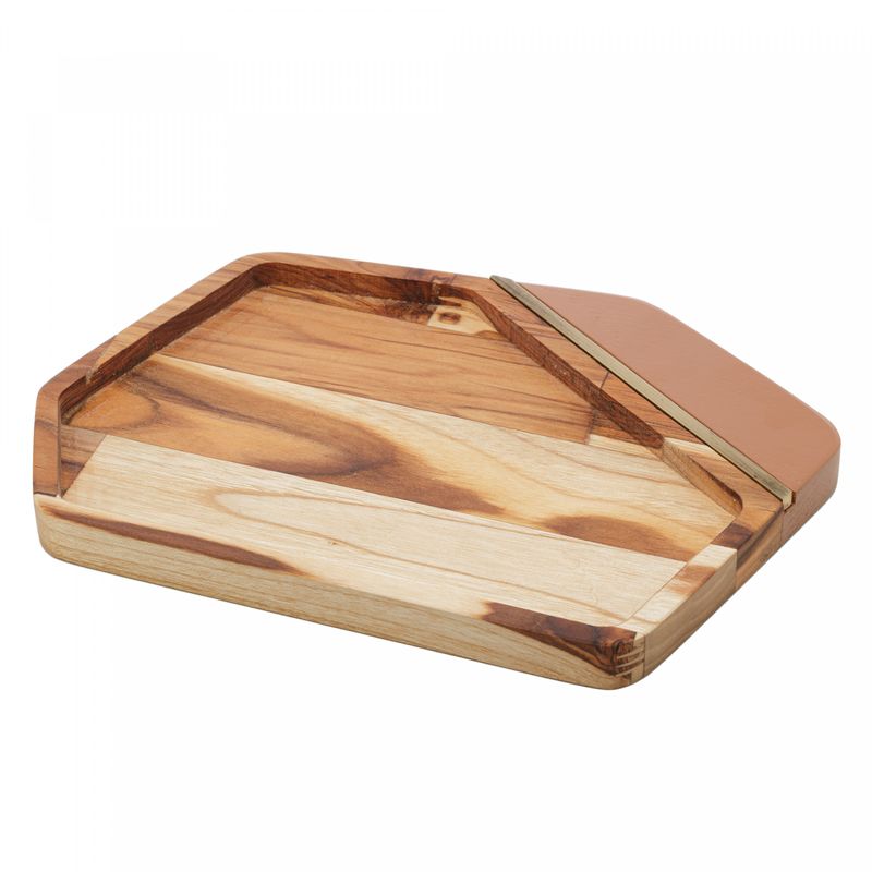 Petisqueira-de-Madeira-com-Friso-Teca-Vermont-Terracota-30cm-x-20cm-x-2cm-Wolff-Craft