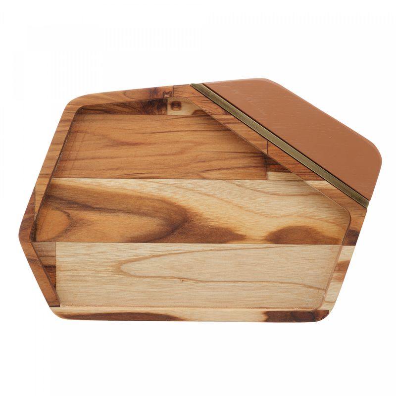 Petisqueira-de-Madeira-com-Friso-Teca-Vermont-Terracota-30cm-x-20cm-x-2cm-Wolff-Craft