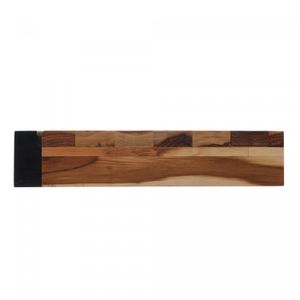 Tábua de Madeira com Friso Teca Vermont Black 35cm x 35cm x 7cm - Wolff Craft