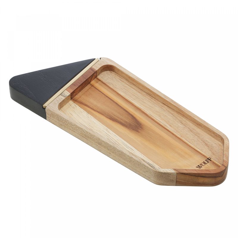Petisqueira-de-Madeira-com-Friso-Teca-Vermont-Black-29cm-x-12cm-x-2cm-Wolff-Craft