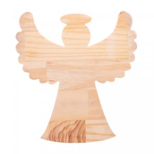 Tábua Anjo em Madeira Pinus 30cm x 35cm x 1,5cm -  Woodart