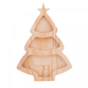 Petisqueira Árvore de Natal de Madeira Pinus 28cm x 20cm x 1,5cm - Woodart