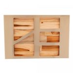 Petisqueira-de-Madeira-com-Aco-Inox-Teca-Champanhe-455cm-x-30cm-Wolff-Craft