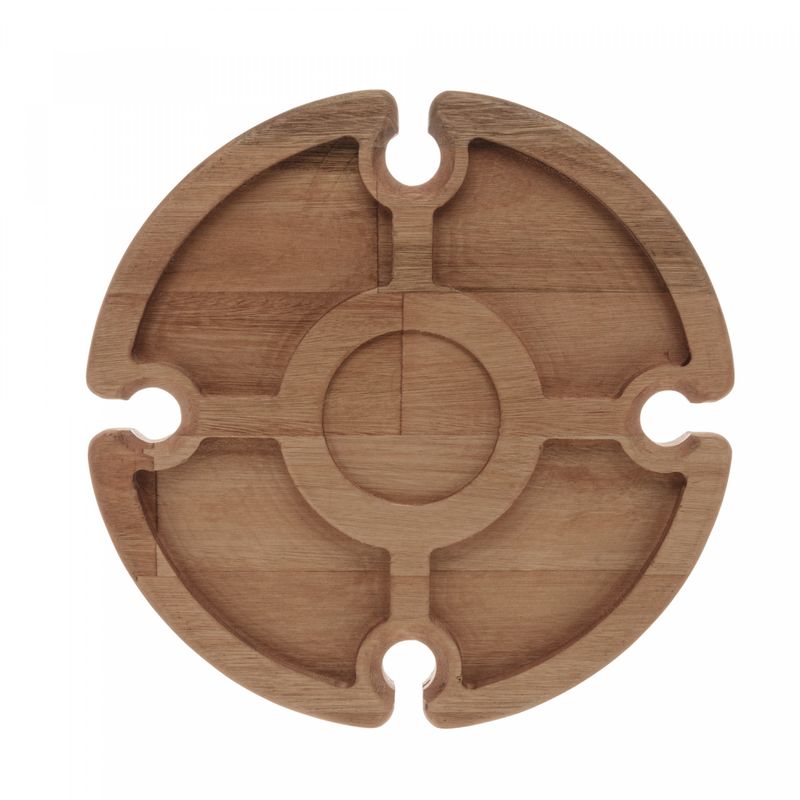Petisqueira-de-Madeira-com-Suporte-para-Taca-Teca-37cm-x-16cm-Woodart
